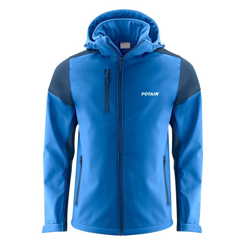 Veste softshell bicolore avec capuche amovible